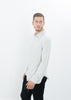 Kasuri Jersey Button-Up in Ivory/Black