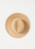 Wrapped Up Hat in Straw/White